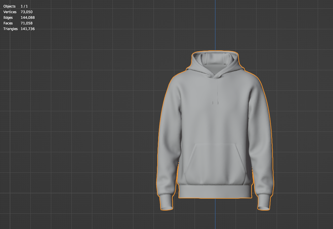 Male's Hoodie 3d Model Marvelous Designer-Clo3d-fbx-obj-Zprj