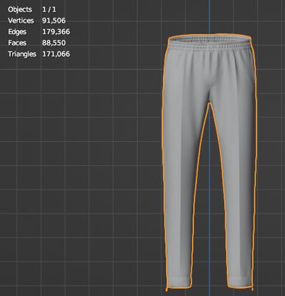 Men's Elasticated Pant 3d Model Marvelous Designer-Clo3d-fbx-obj-Zprj