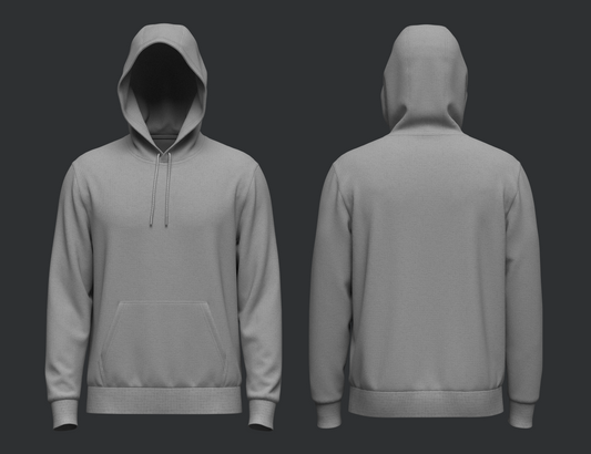 Male Hoodie Hood Up 3d Model Marvelous Designer-Clo3d-fbx-obj-Zprj