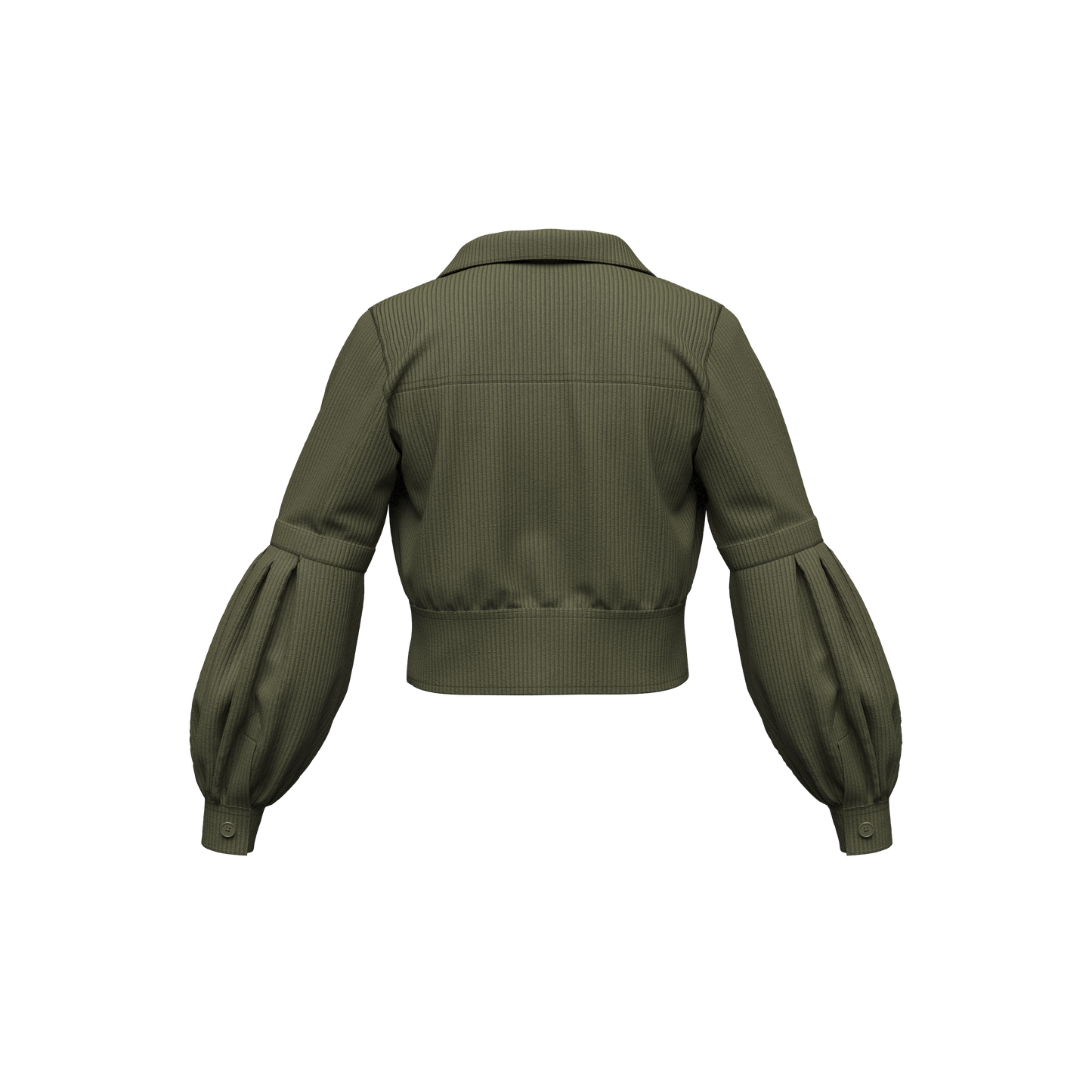 Women's Corduroy Cropped Jacket 3d Model Marvelous Designer-Clo3d-fbx-obj-Zprj