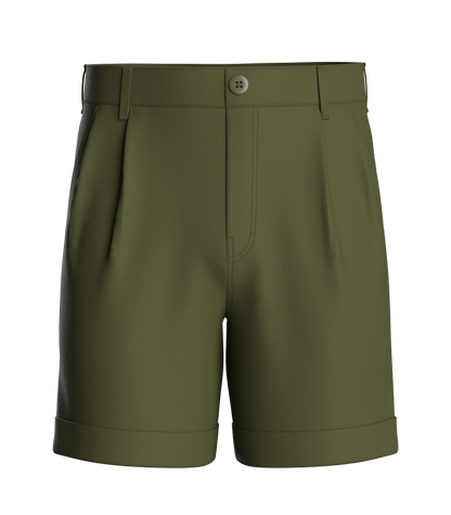 Male Double Pleated Cuffed Shorts 3d Model Marvelous Designer-Clo3d-fbx-obj-Zprj