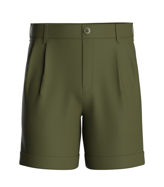 Male Double Pleated Cuffed Shorts 3d Model Marvelous Designer-Clo3d-fbx-obj-Zprj
