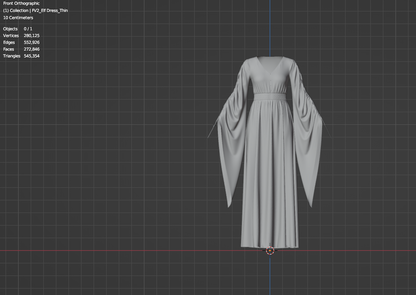 Elf Dress 2 3d Model Marvelous Designer-Clo3d-fbx-obj-Zprj