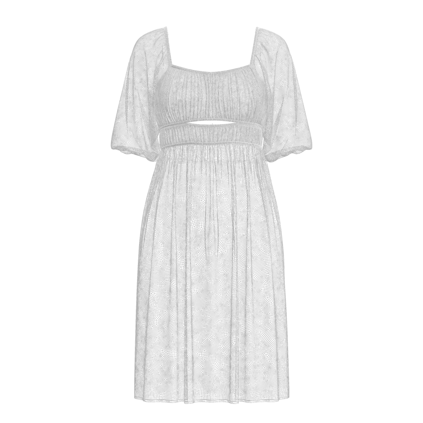 Female Gathered dress 3d Model Marvelous Designer-Clo3d-fbx-obj-Zprj