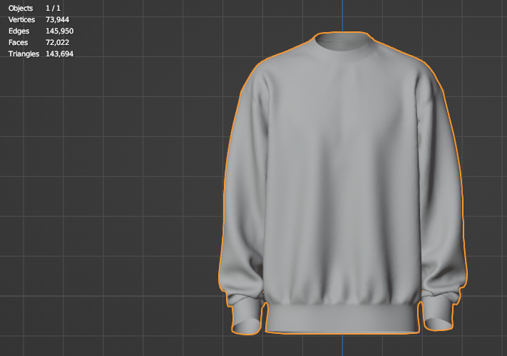 Men's Sweartshirt 3d Model Marvelous Designer-Clo3d-fbx-obj-Zprj
