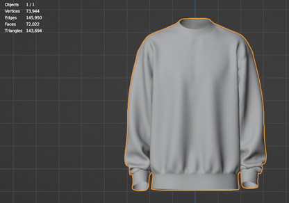 Men's Sweartshirt 3d Model Marvelous Designer-Clo3d-fbx-obj-Zprj