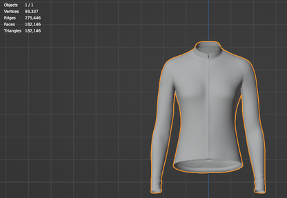 Women full Sleeve Cycling Jersey 3d Model Marvelous Designer-Clo3d-fbx-obj-Zprj