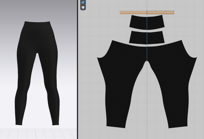 Legging 3d Model Marvelous Designer-Clo3d-fbx-obj-Zprj