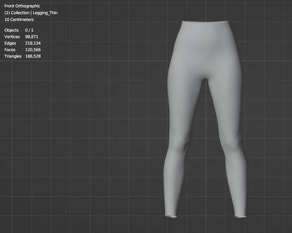 Legging 3d Model Marvelous Designer-Clo3d-fbx-obj-Zprj