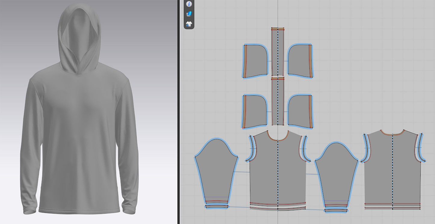 Male Hooded Jersey 3d Model Marvelous Designer-Clo3d-fbx-obj-Zprj