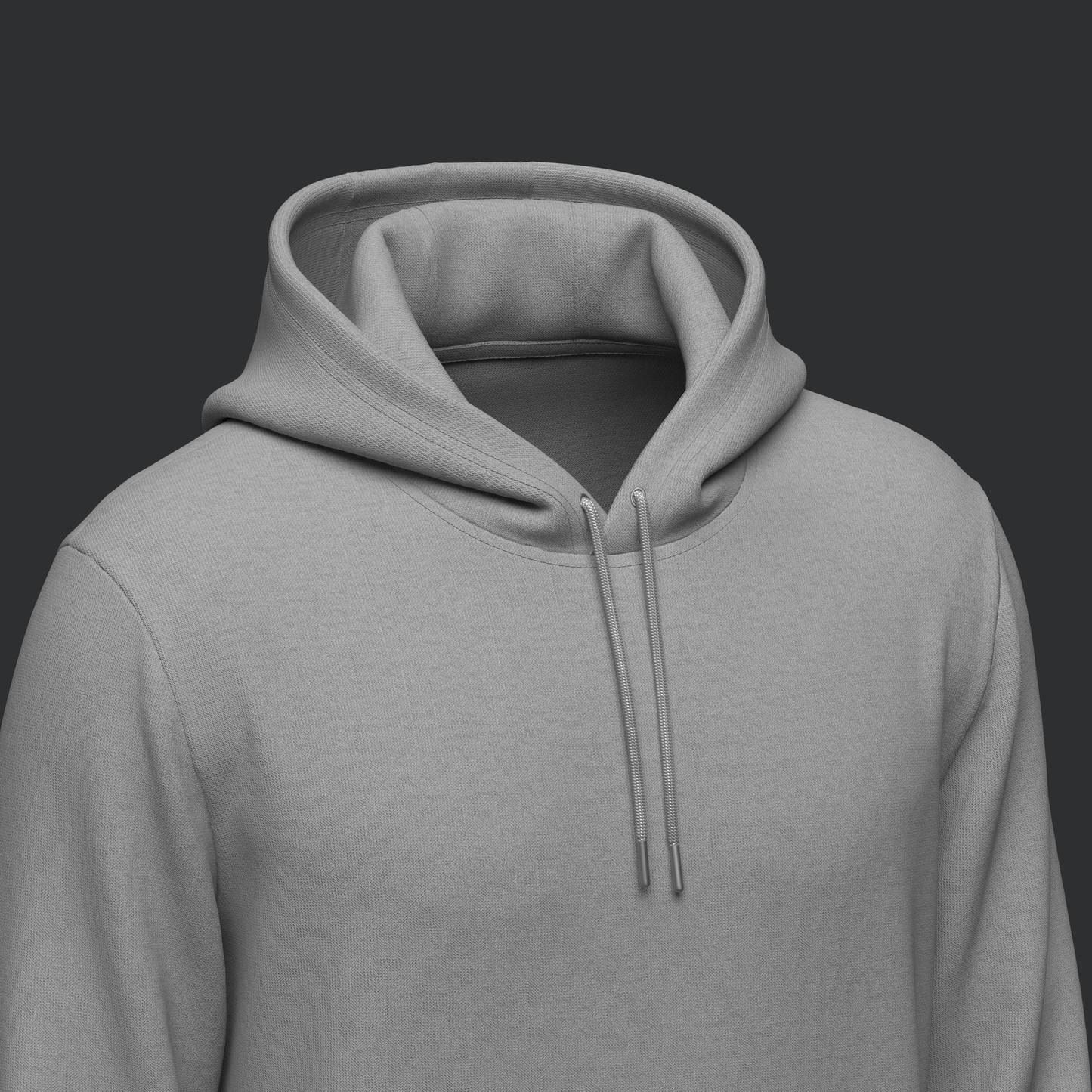 Male Hoodie Hood Down 3d Model Marvelous Designer-Clo3d-fbx-obj-Zprj