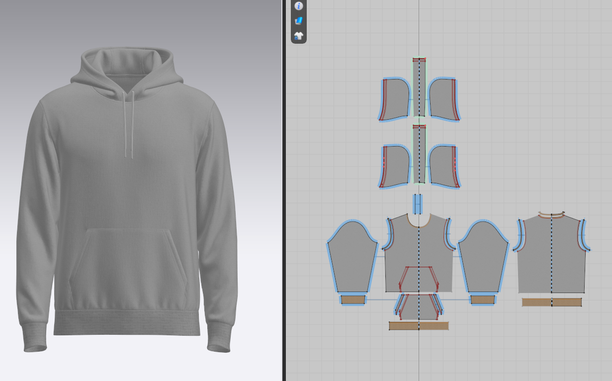 Male Hoodie Hood Down 3d Model Marvelous Designer-Clo3d-fbx-obj-Zprj