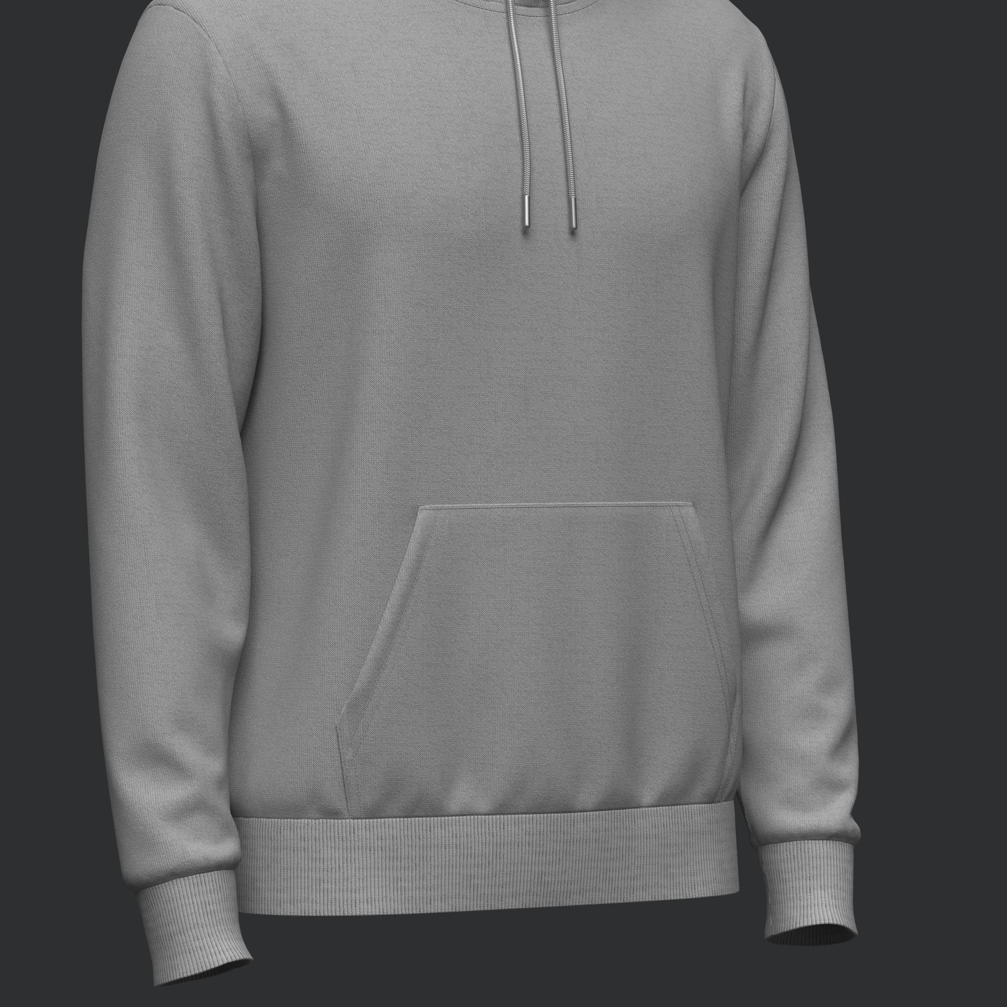Male Hoodie Hood Up 3d Model Marvelous Designer-Clo3d-fbx-obj-Zprj