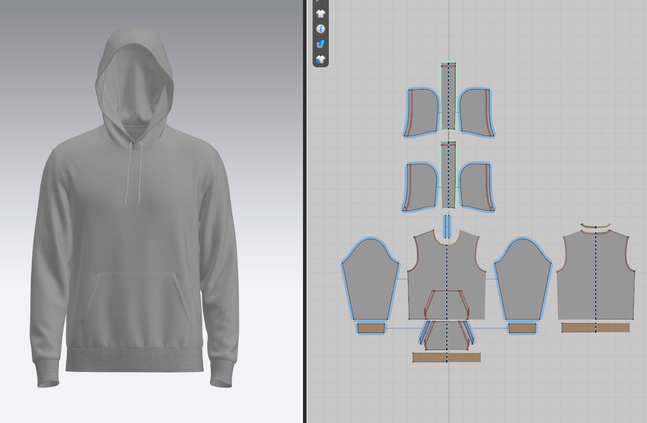 Male Hoodie Hood Up 3d Model Marvelous Designer-Clo3d-fbx-obj-Zprj