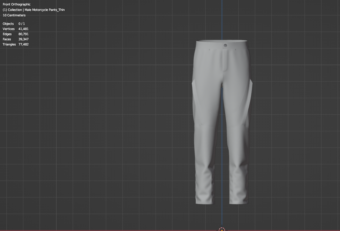 Male Motorcycle Pant 3d Model Marvelous Designer-Clo3d-fbx-obj-Zprj