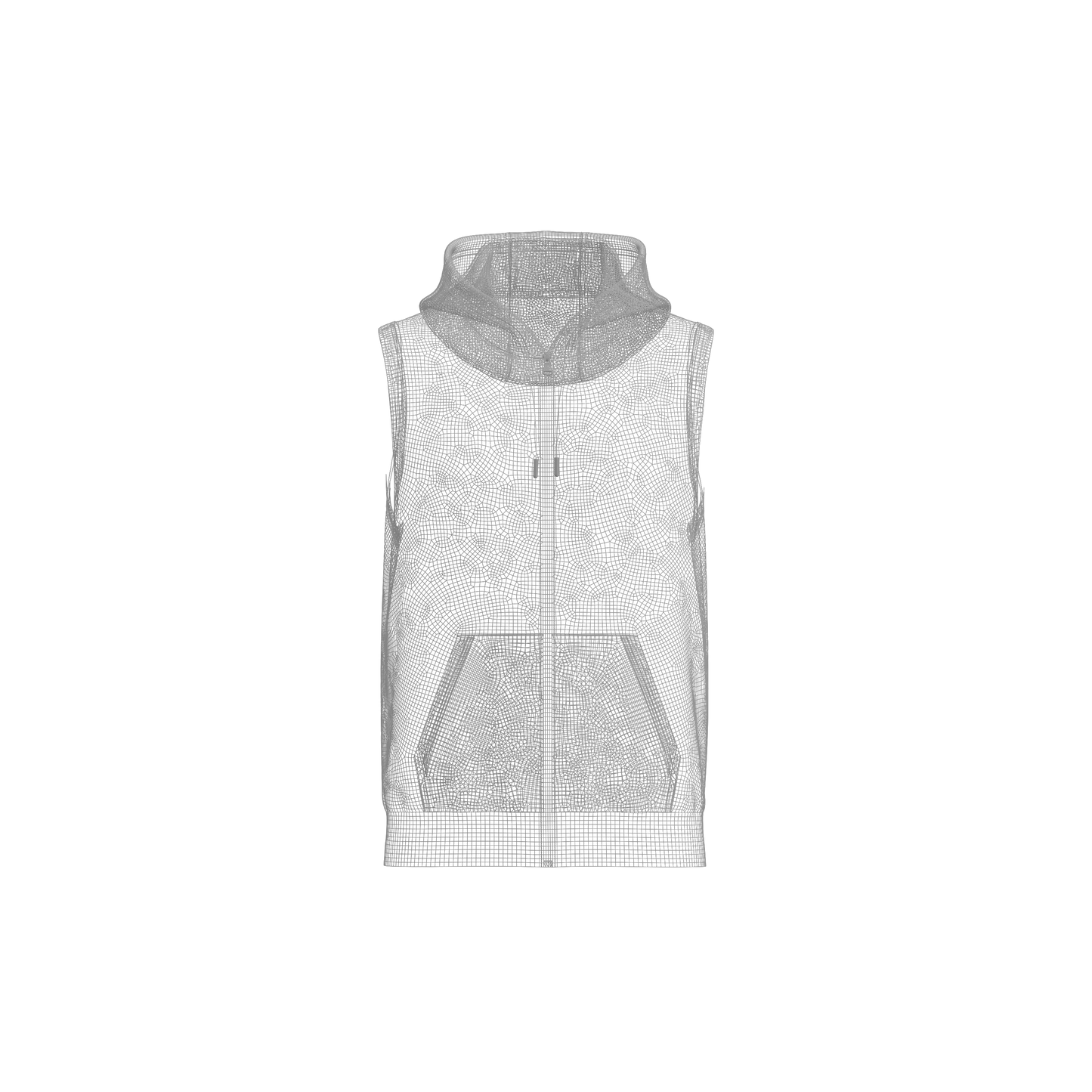 Male Sleeveless Hoodie 3d Model Marvelous Designer-Clo3d-fbx-obj-Zprj
