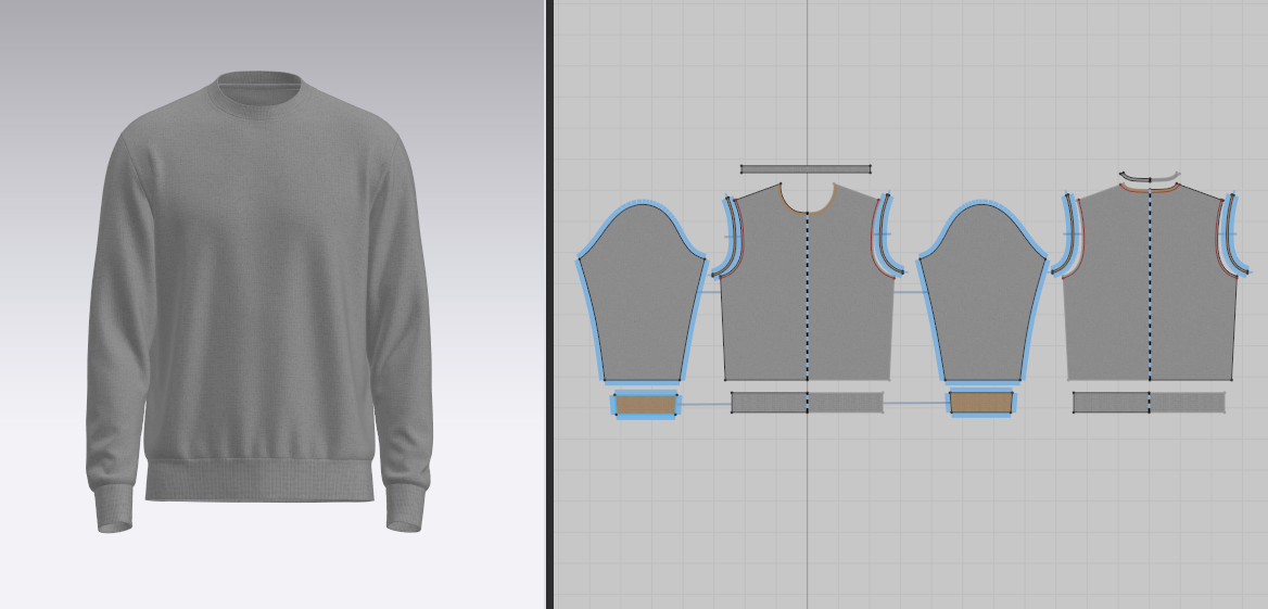 Male Sweatshirt 3d Model Marvelous Designer-Clo3d-fbx-obj-Zprj