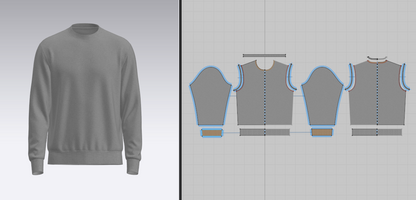 Male Sweatshirt 3d Model Marvelous Designer-Clo3d-fbx-obj-Zprj
