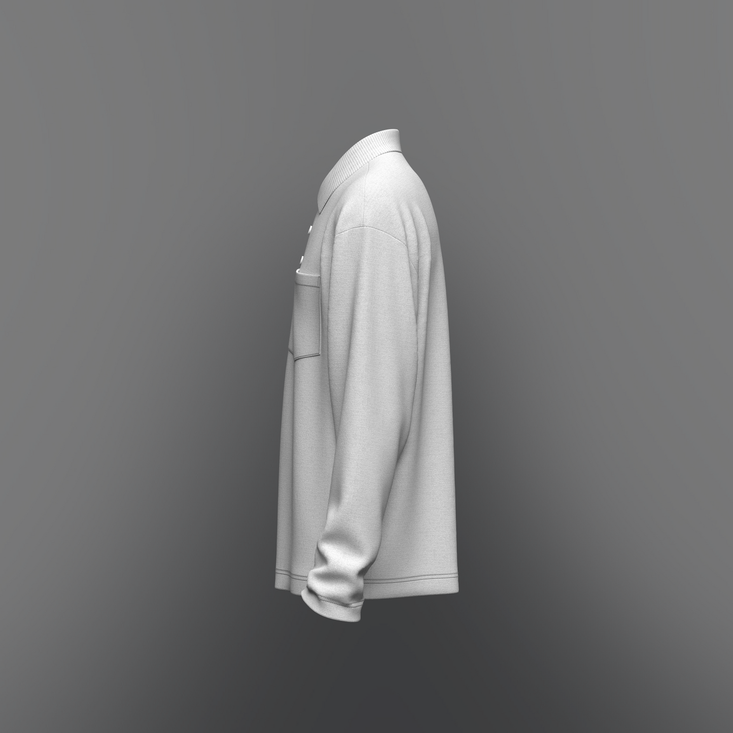 Men's Oversized Polo 3d Model Marvelous Designer-Clo3d-fbx-obj-Zprj