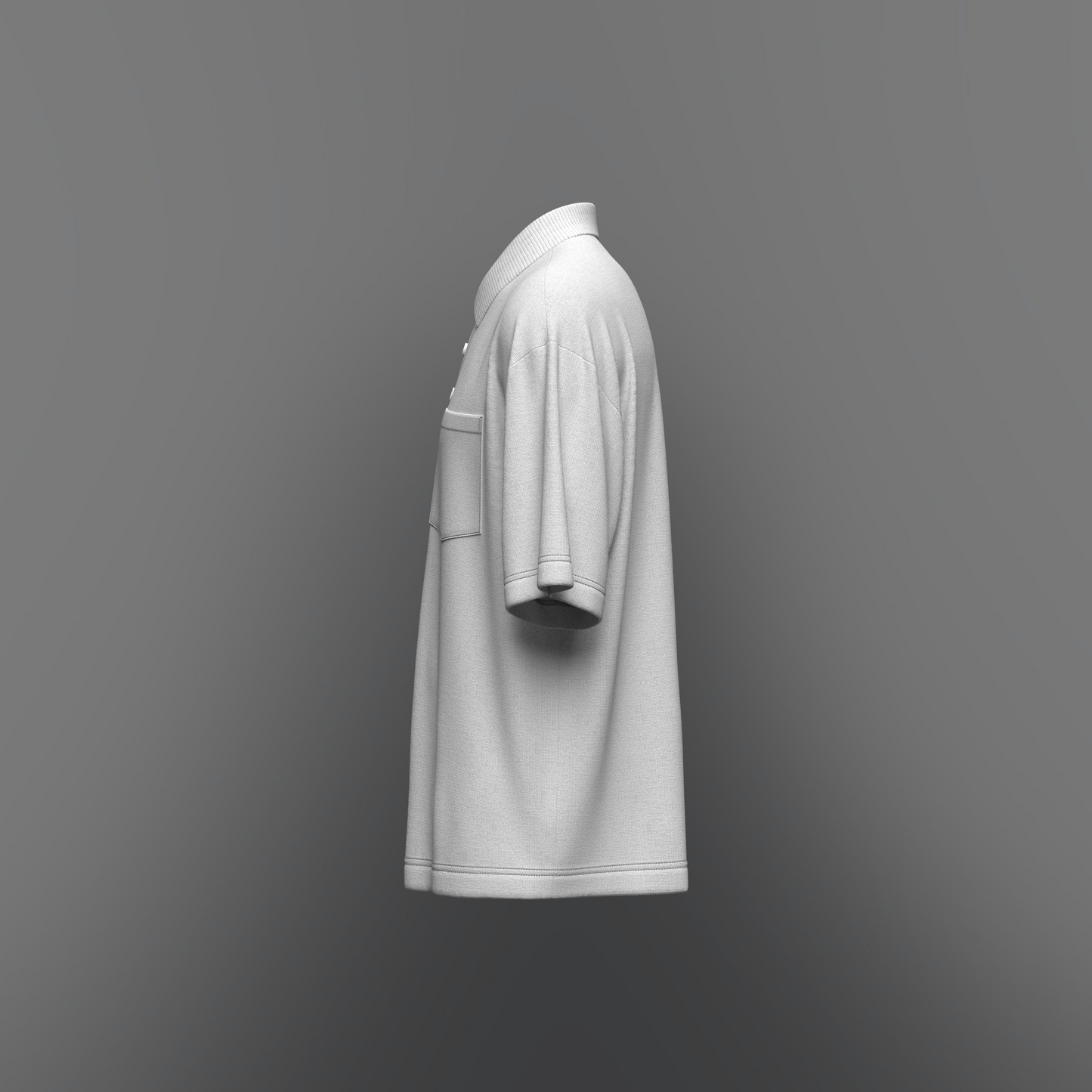 Men's Oversized Polo 3d Model Marvelous Designer-Clo3d-fbx-obj-Zprj
