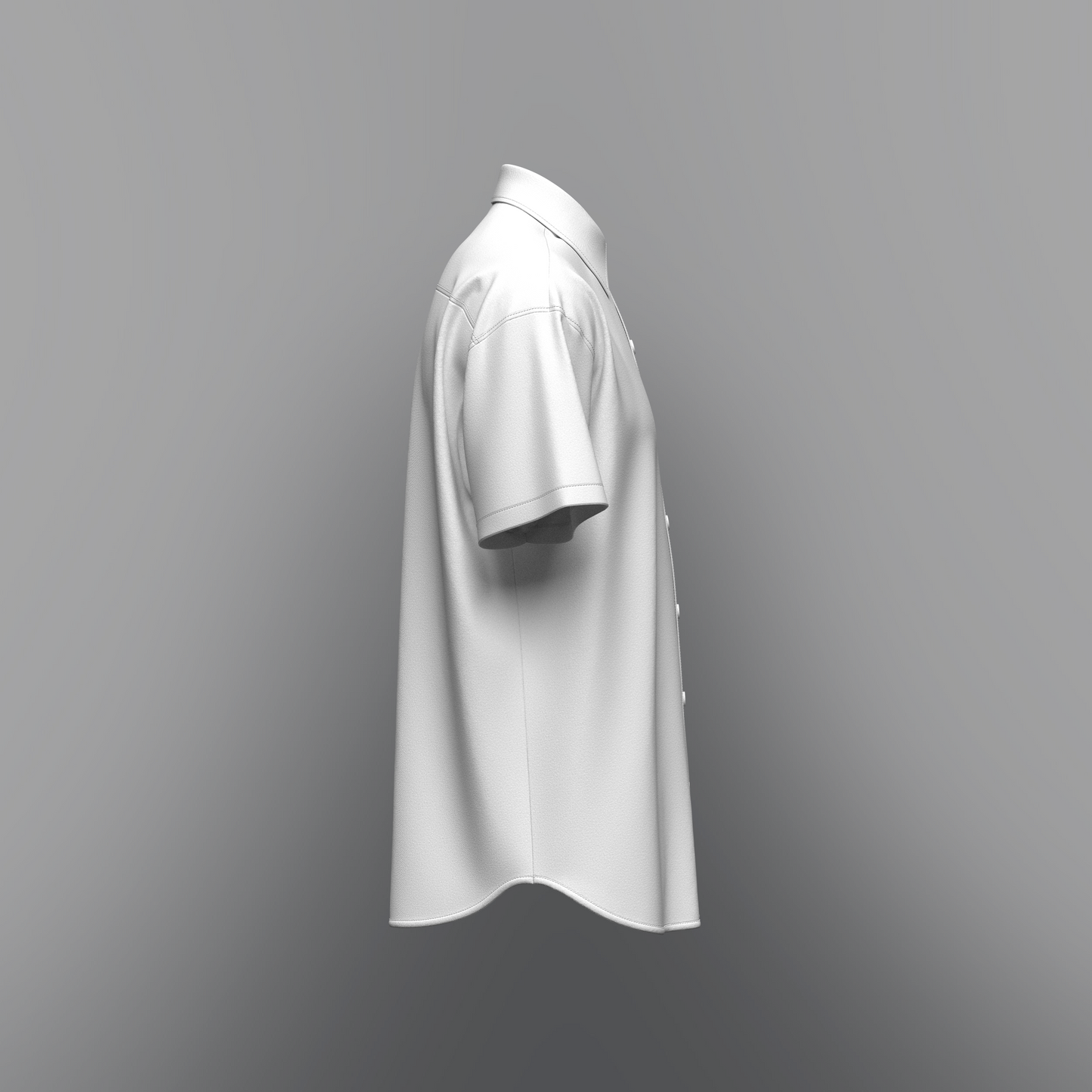 Men's Loose Fit Half Slv Shirt 3d Model Marvelous Designer-Clo3d-fbx-obj-Zprj