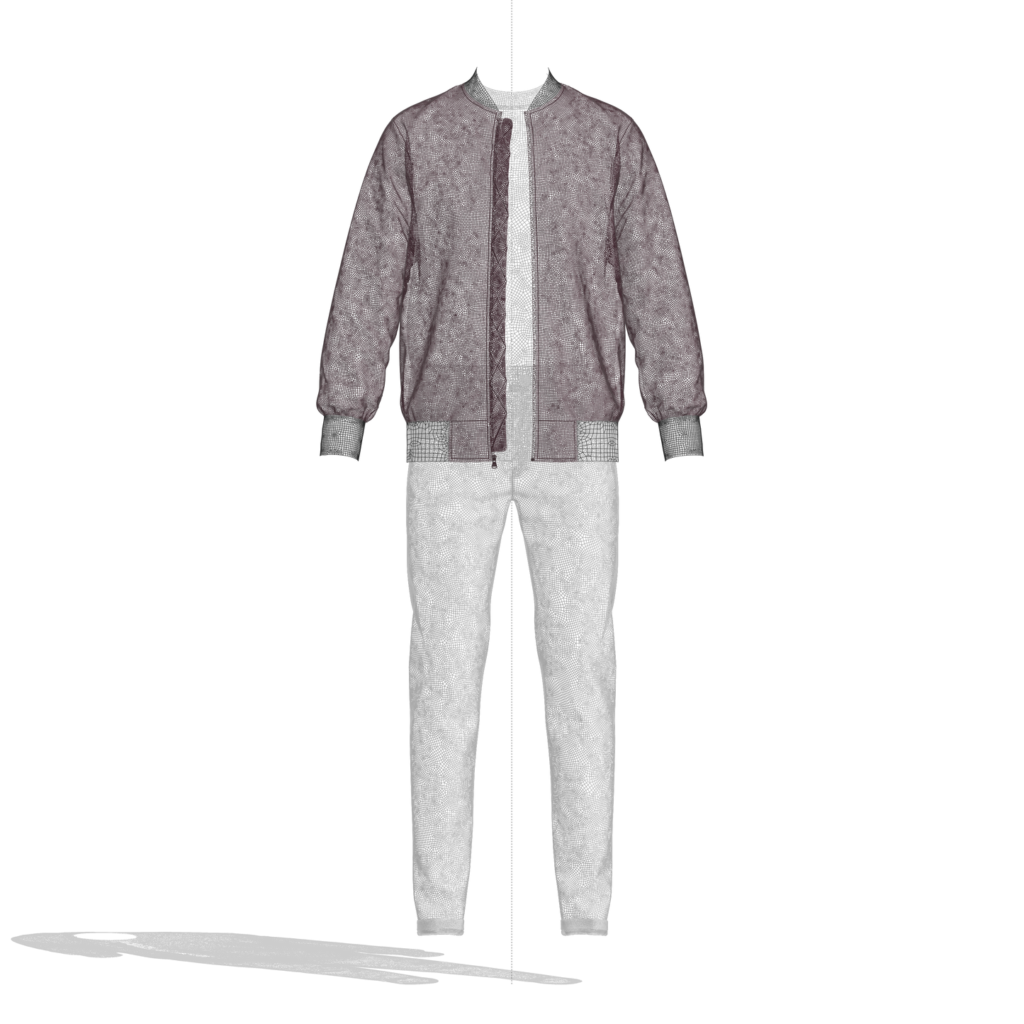 Men's Winter Outfit Bomber Jacket Sweatshirt Jeans 3d Model Marvelous Designer-Clo3d-fbx-obj-Zprj