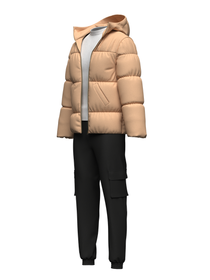 Men's Puffer Jacket Outfit 3d Model Marvelous Designer-Clo3d-fbx-obj-Zprj