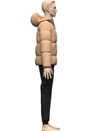 Men's Puffer Jacket Outfit 3d Model Marvelous Designer-Clo3d-fbx-obj-Zprj