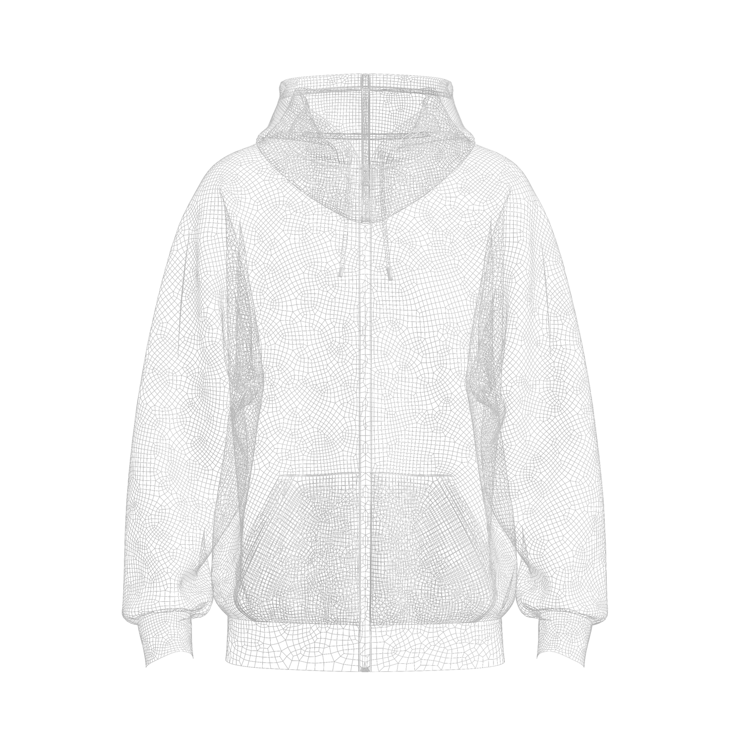 Men's Raglan Oversize Front Zip Hoodie 3d Model Marvelous Designer-Clo3d-fbx-obj-Zprj