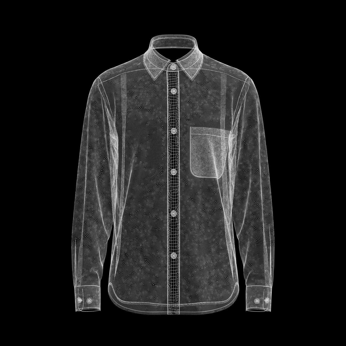 Men's Loose Fit Full Slv Shirt 3d Model Marvelous Designer-Clo3d-fbx-obj-Zprj