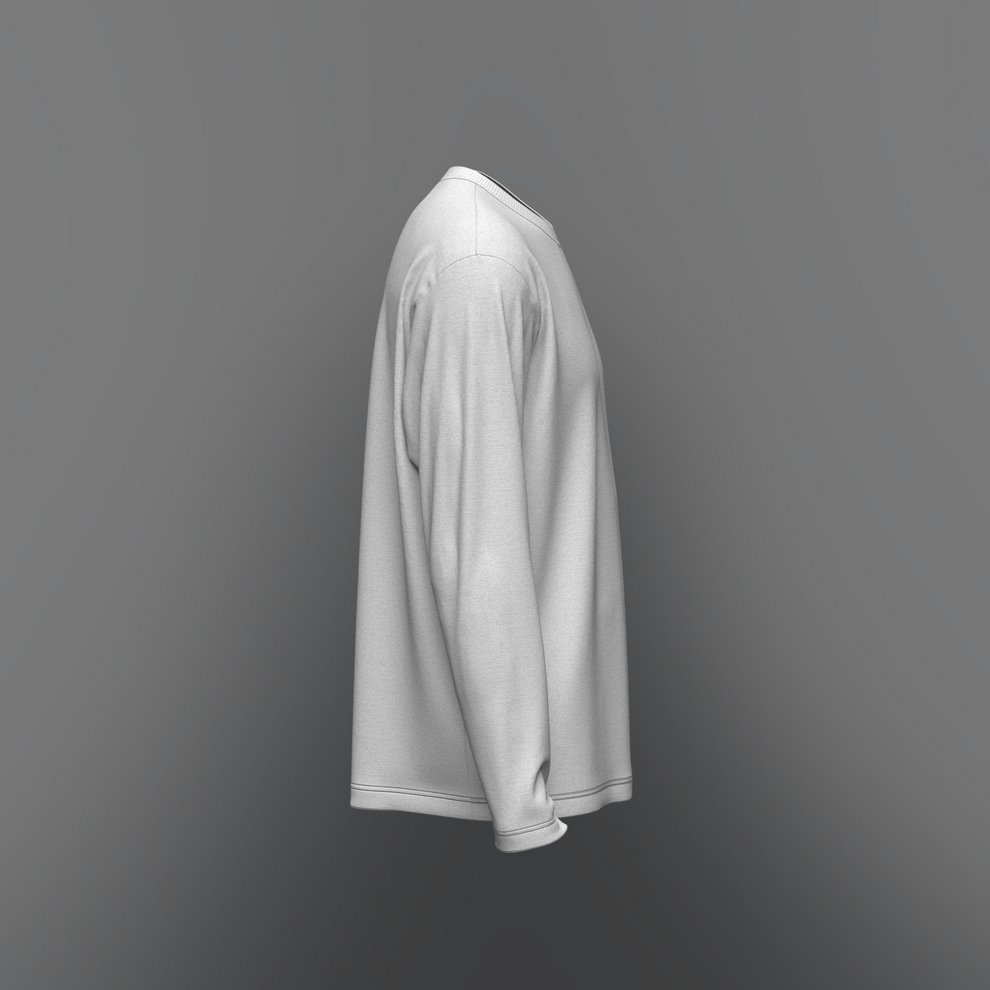 Men's full Sleeve T-Shirt 3d Model Marvelous Designer-Clo3d-fbx-obj-Zprj