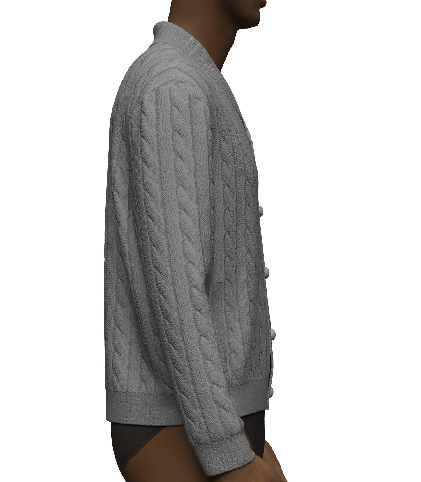 Men sweaters Cardigans 3d Model Marvelous Designer-Clo3d-fbx-obj-Zprj