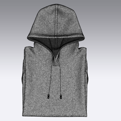 Folded Hoodie 3d Model Marvelous Designer-Clo3d-fbx-obj-Zprj