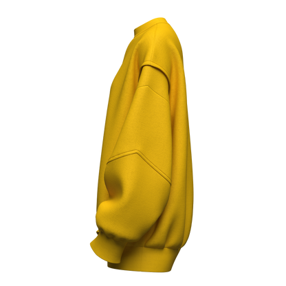 Women's Oversized Sweatshirt Yellow 3d Model Marvelous Designer-Clo3d-fbx-obj-Zprj
