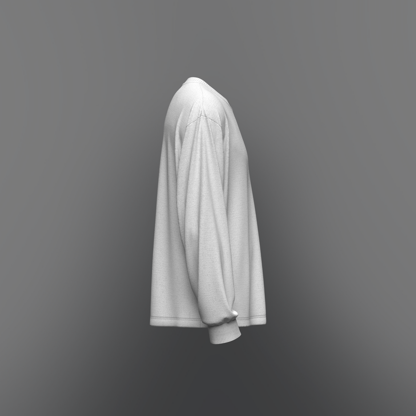 Men's Oversized Full Sleeve T-shirt 3d Model Marvelous Designer-Clo3d-fbx-obj-Zprj