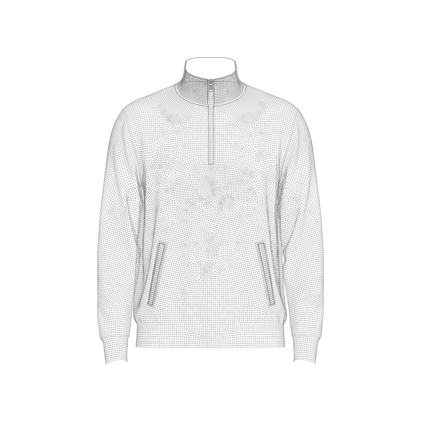 Male Quarter Zip Stand Collar Jacket 3d Model Marvelous Designer-Clo3d-fbx-obj-Zprj