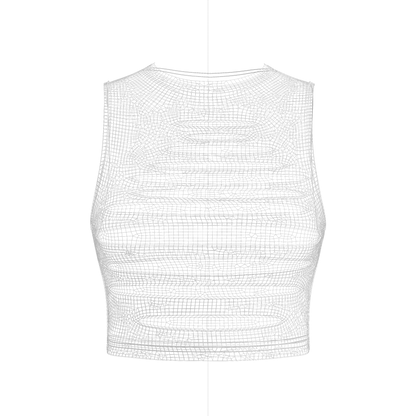 Ripped Crop Top 3d Model Marvelous Designer-Clo3d-fbx-obj-Zprj