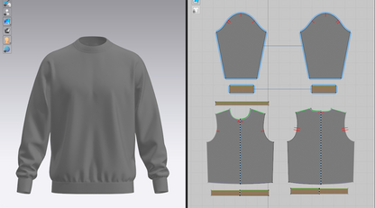 Men's Sweatshirt 3d Model Marvelous Designer-Clo3d-fbx-obj-Zprj