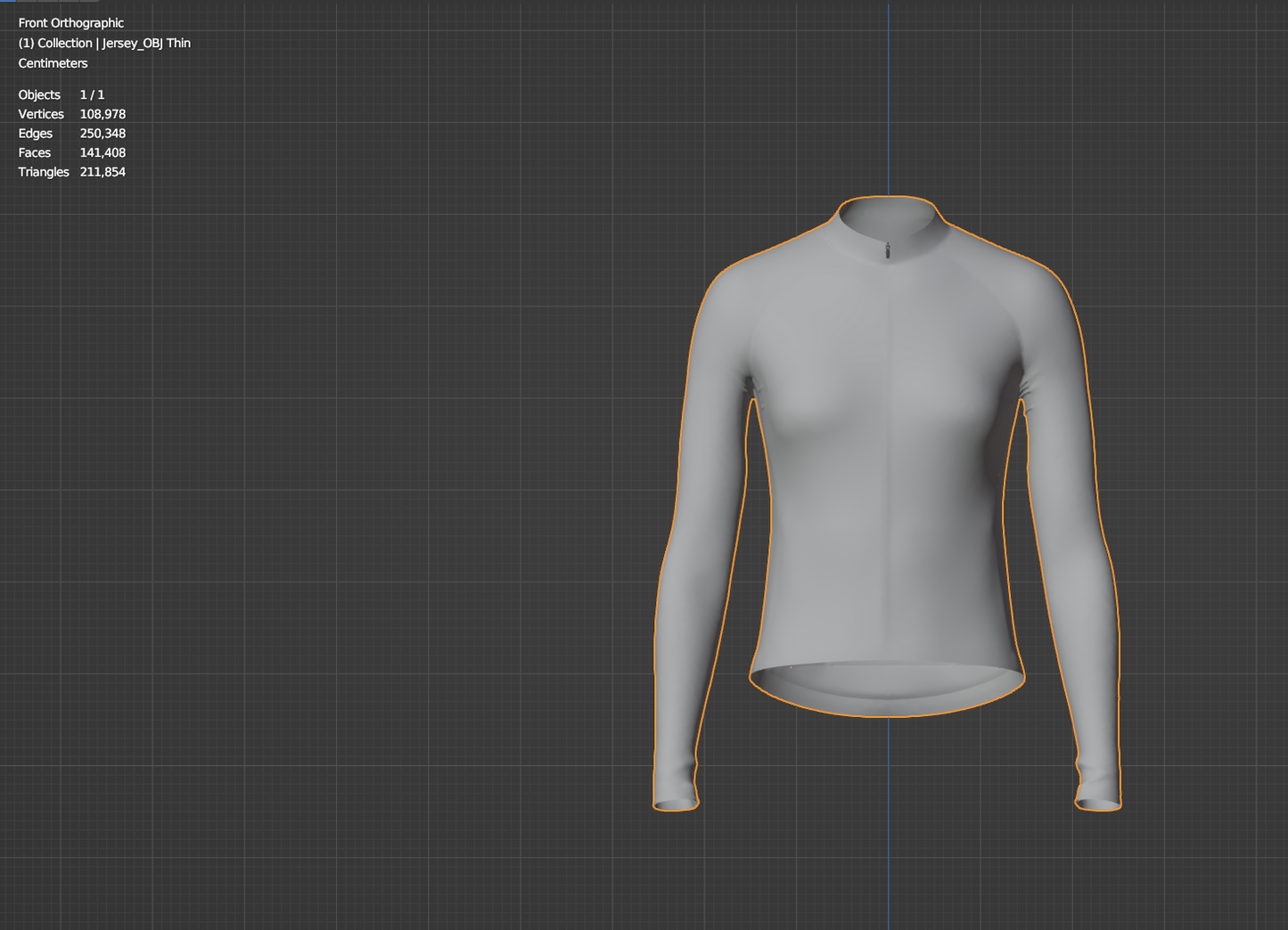 Women Full Sleeve Raglan Jersey 3d Model Marvelous Designer-Clo3d-fbx-obj-Zprj