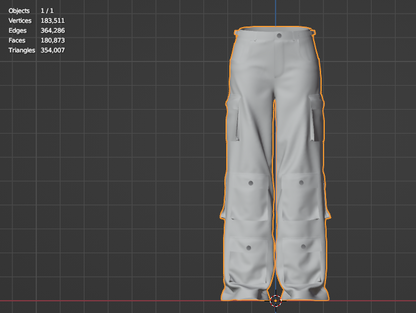 Women's Cargo Pant 3d Model Marvelous Designer-Clo3d-fbx-obj-Zprj
