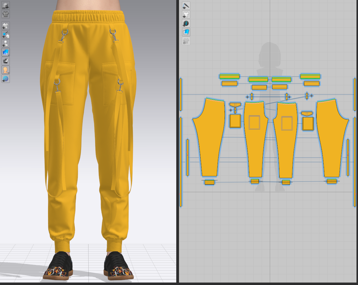 Women's Cargo Pant 3d Model Marvelous Designer-Clo3d-fbx-obj-Zprj