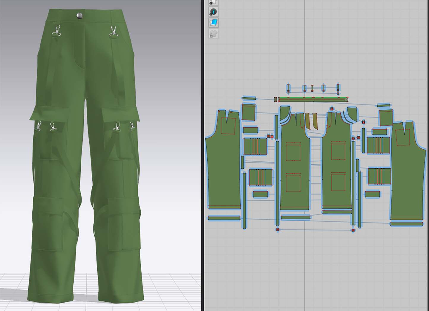 Women's Cargo Pant 3d Model Marvelous Designer-Clo3d-fbx-obj-Zprj