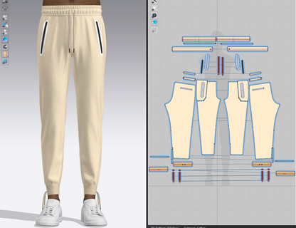 Men's Racer Track Pants 3d Model Marvelous Designer-Clo3d-fbx-obj-Zprj