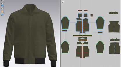 Men's Jacket 3d Model Marvelous Designer-Clo3d-fbx-obj-Zprj