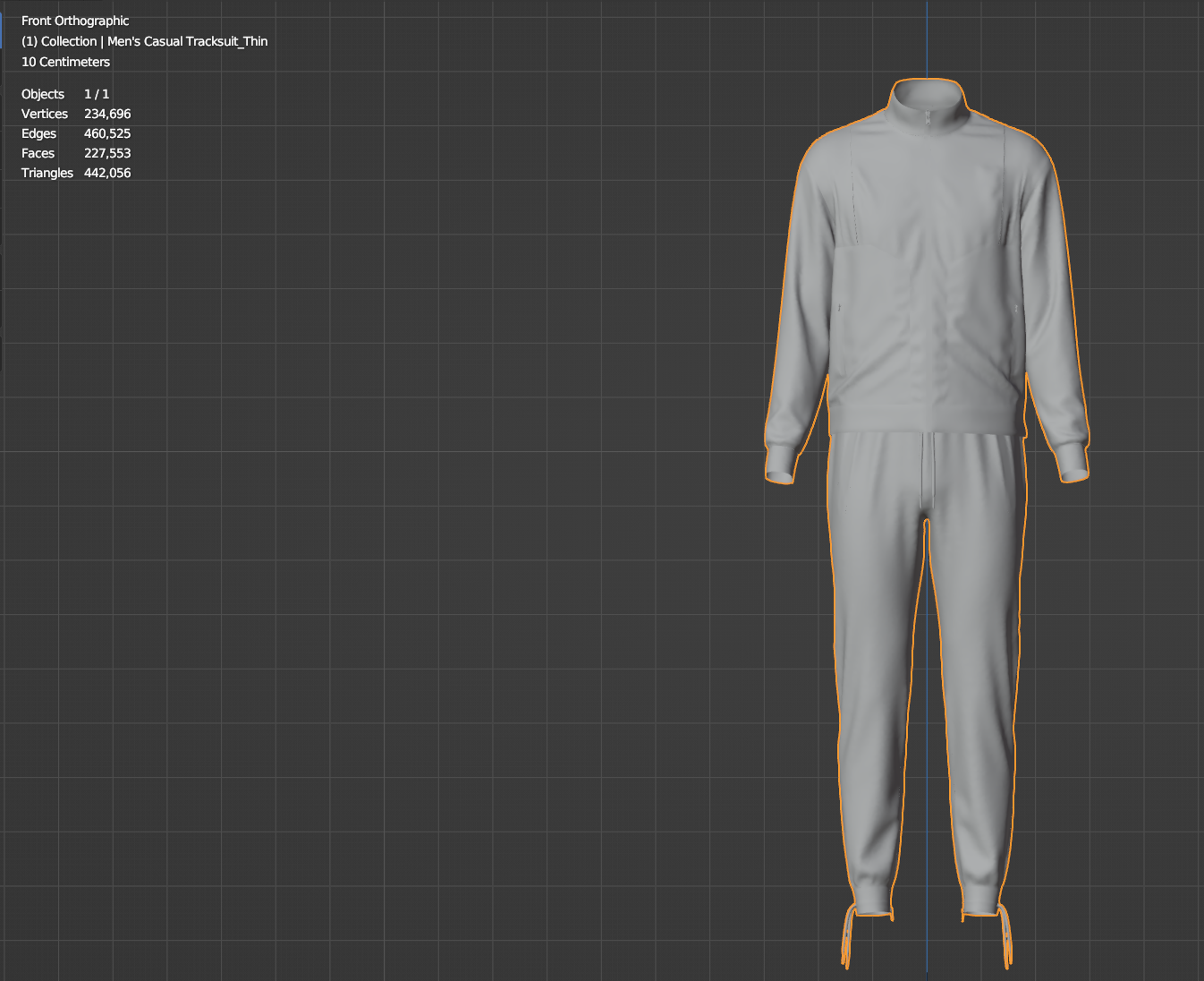 Men's Casual Tracksuit 3d Model Marvelous Designer-Clo3d-fbx-obj-Zprj