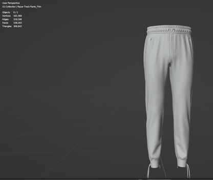 Men's Racer Track Pants 3d Model Marvelous Designer-Clo3d-fbx-obj-Zprj