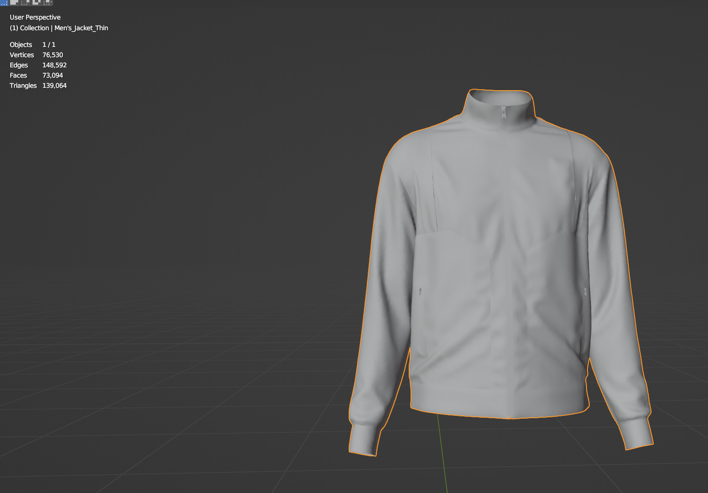 Men's Jacket 3d Model Marvelous Designer-Clo3d-fbx-obj-Zprj