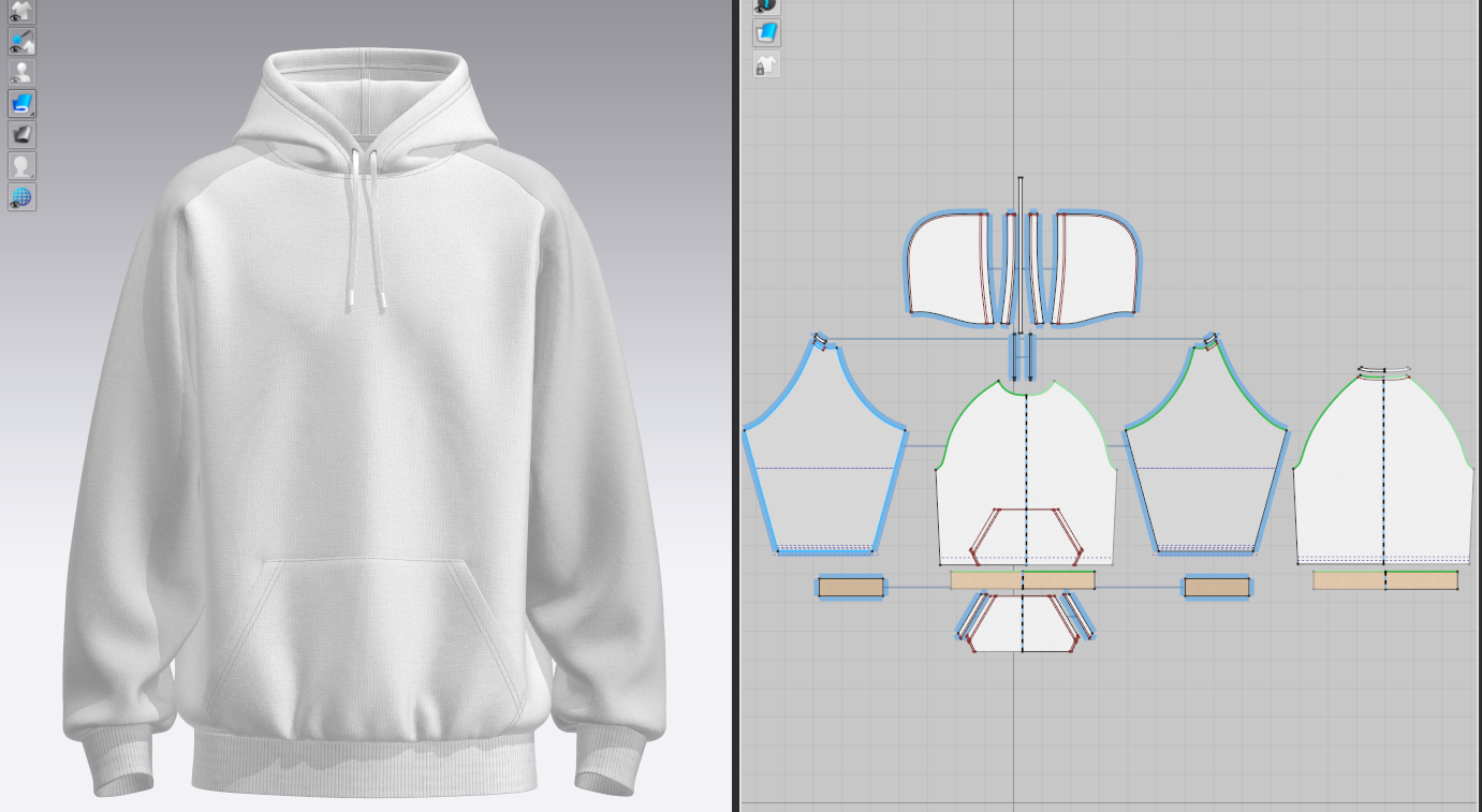 Men's Raglan Oversize Hoodie 3d Model Marvelous Designer-Clo3d-fbx-obj-Zprj