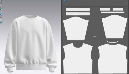 Men's Oversize Sweatshirt 3d Model Marvelous Designer-Clo3d-fbx-obj-Zprj
