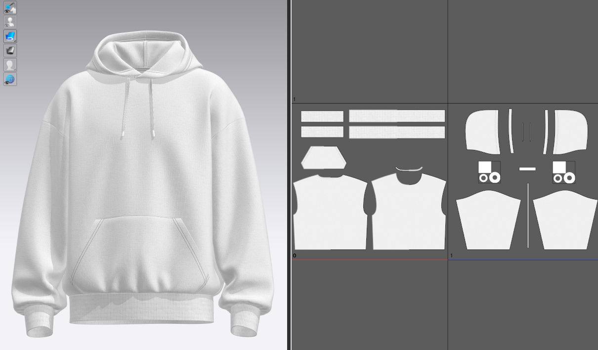 Men's Oversize Hoodie 3d Model Marvelous Designer-Clo3d-fbx-obj-Zprj